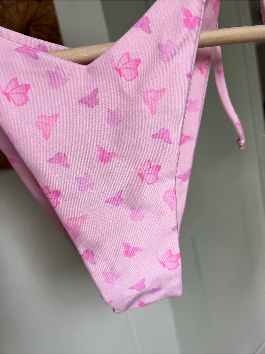 Vincija Swim Pink Butterfly Print Bikini Set